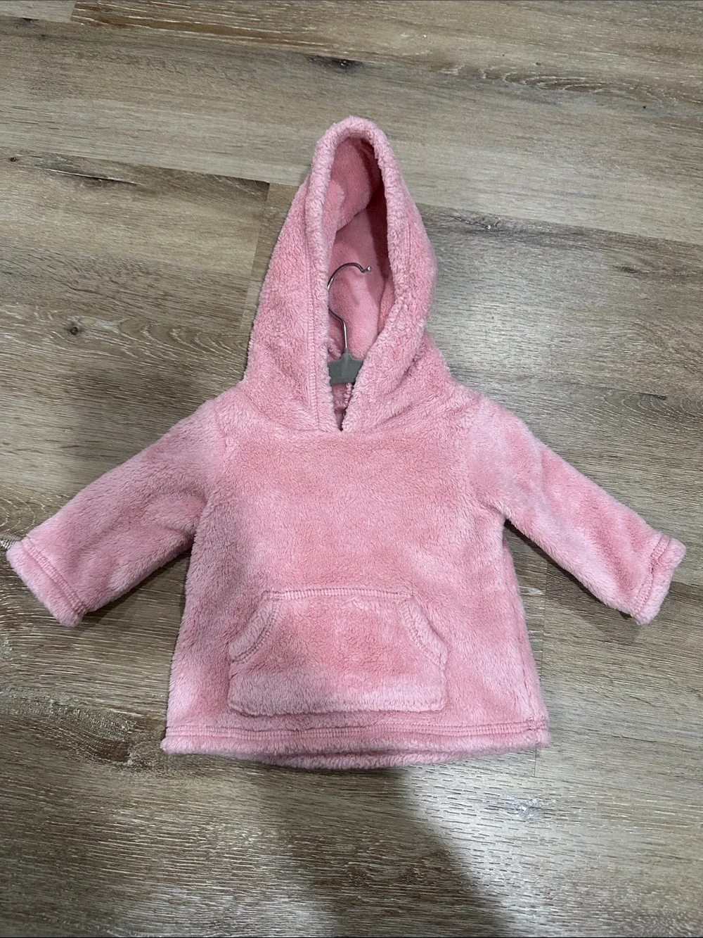 Carter's Pink Plush Hooded Pullover Sweatshirt